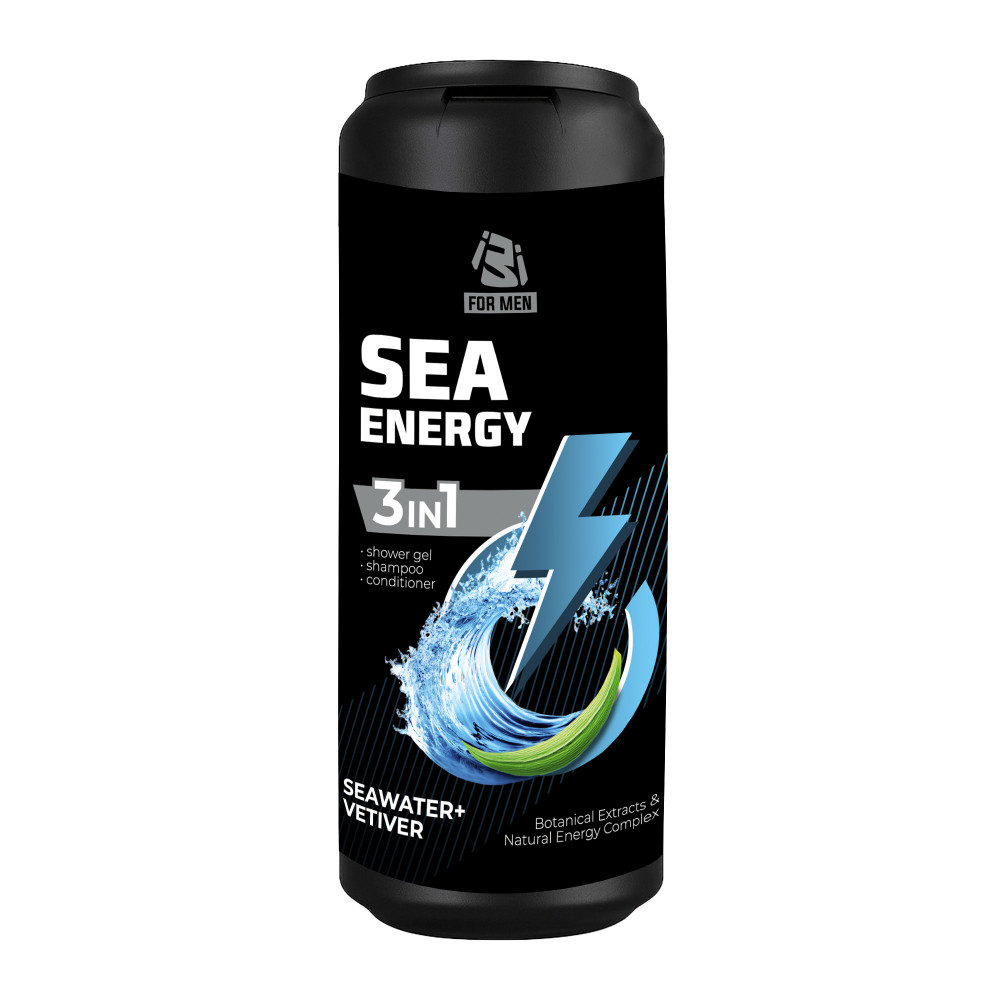 010578 Șampon + Gel de duș 3în1 pentru bărbați IZI SEA ENERGY 400 ml