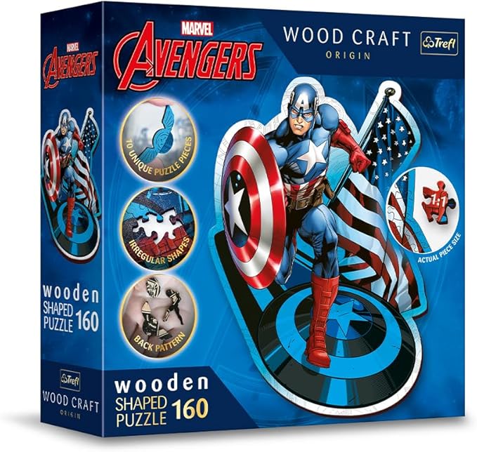 007821 Puzzle din lemn 160. "Căpitan America"