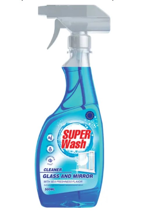 010662 Detergent pentru geamuri și oglinzi SW "SUPER WASH" 500 ml - Prospețime marină