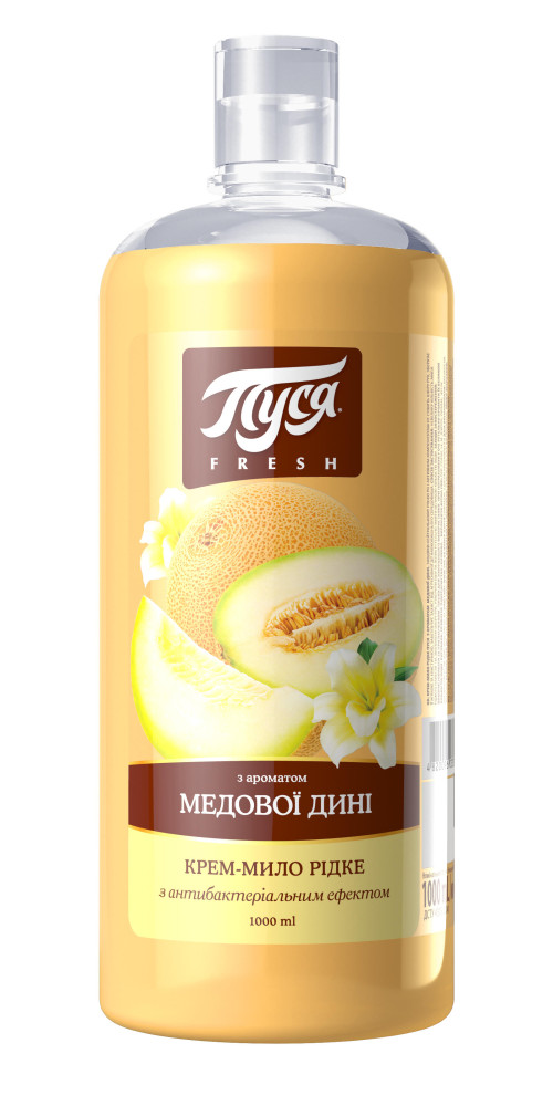 010613 Săpun lichid cremă "Pusea" Fresh 1000 ml -Pepene galbene