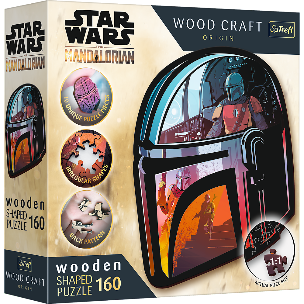 007235 Puzzle 160 Shaped Puzzles - The Mandalorian / Lucasfilm Star Wars The Mandal - lemn