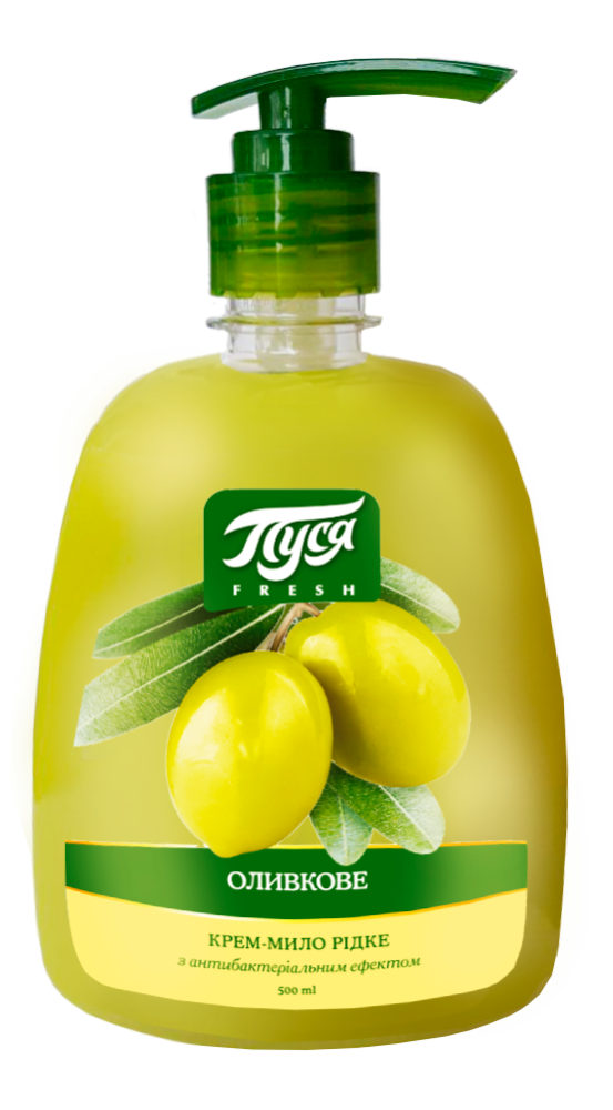010602 Săpun lichid cremă  "Pusea" Fresh 500 ml -Măslină