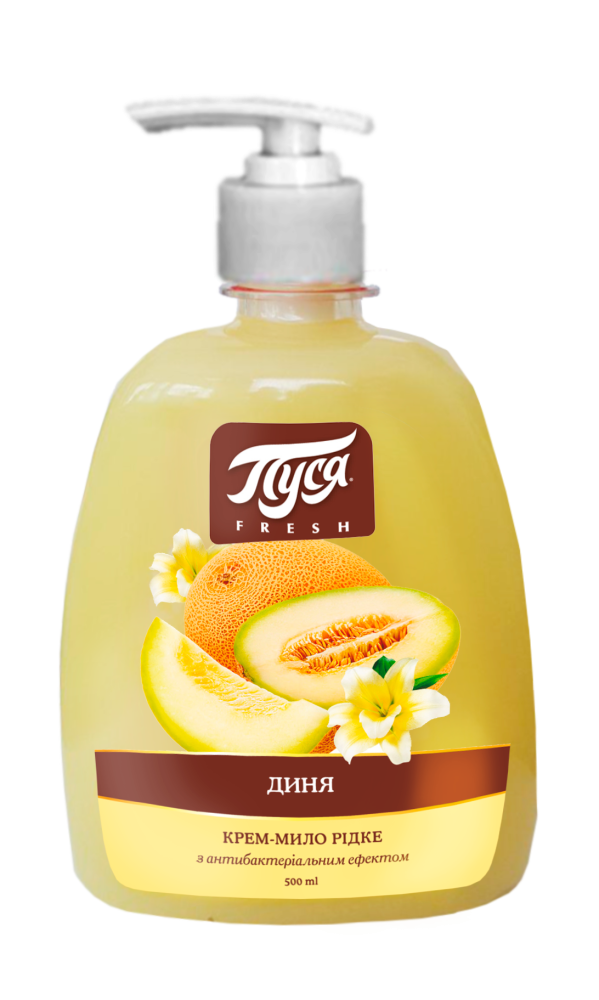 010605 Săpun lichid cremă  "Pusea" Fresh 500 ml -Pepene galbene