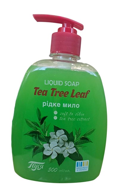 010607 Săpun lichid "Pusea"  500 ml - Arbore de ceai (cu dozator)