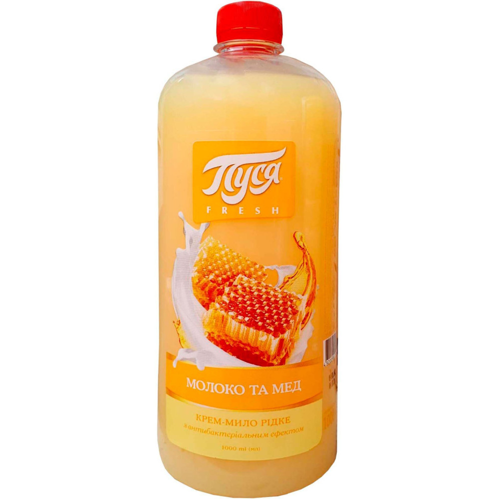 010612 Săpun lichid cremă"Pusea" Fresh 1000 ml -Lapte și Miere