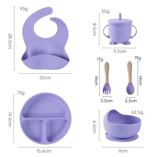 010834 Set vesela din silicon pentru copii 6pcs