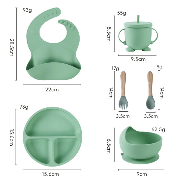 010836 Set vesela din silicon pentru copii 6pcs
