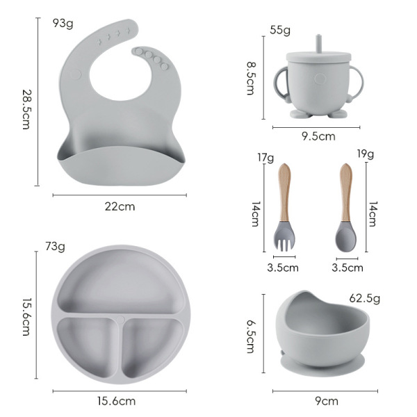 010835 Set vesela din silicon pentru copii 6pcs