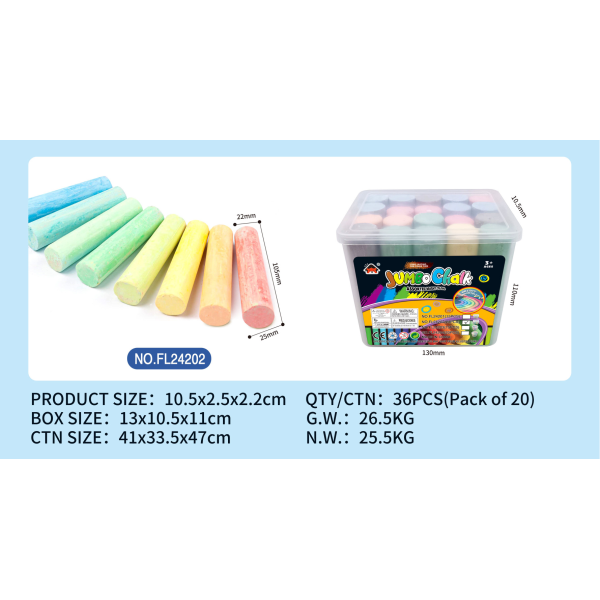 011110 Creta colorata 20pcs