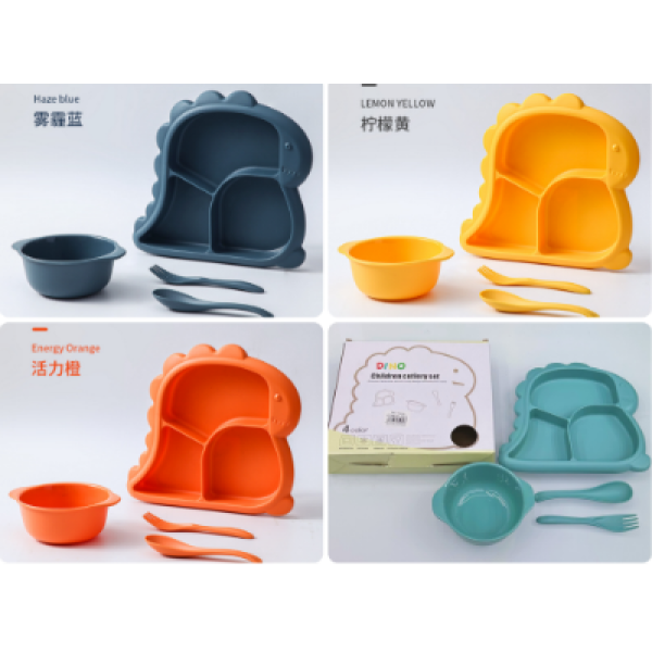 011015 Set vesela pentru copii 4pcs - Dinosaur