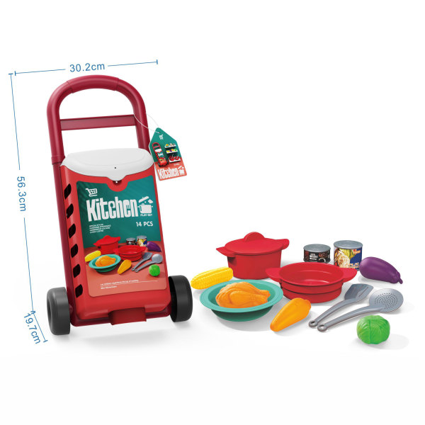 011594 Carucior cu vesela 14pcs